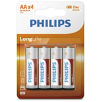 Philips Longlife Çinko Pil AA X4 (R6L4B/10)