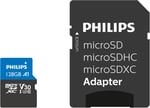 Philips Micro SDXC Kartı 128 GB, Class 10 UHS-I U3 4K, Adaptör - Seçenekler: 128 GB, 256 GB