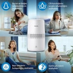 Philips Nemlendirici 2000 Serisi - Hijyenik Nemlendirme,%99,97 Daha Az Bakteri, 2L Su Haznesi, 190 ml/saat, 31 m²'ye Kadar Odalar için, Ultra Sessiz (32 dB), Otomatik Kapanma, Beyaz (HU2510/10)