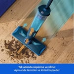Philips OneUp 3000 Serisi Elektrikli Mop - Daha Temiz Zeminler, Daha Hızlı Paspaslama, 360° Dönen Menteşeli Kablosuz Tasarım, Yıkanabilir Yeniden Kullanılabilir Pedl - Seçenekler: XV3101/01, XV5113/01
