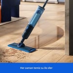 Philips OneUp 3000 Serisi Elektrikli Mop - Daha Temiz Zeminler, Daha Hızlı Paspaslama, 360° Dönen Menteşeli Kablosuz Tasarım, Yıkanabilir Yeniden Kullanılabilir Pedl - Seçenekler: XV3101/01, XV5113/01