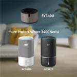 Philips PureProtect Water 3400 Serisi Yedek HEPA Filtre, Üst Düzey Filtreleme, 3 Katmanlı Tasarım, 1 Yıla Kadar Dayanıklı, AC3420/AC3421 ile Uyumlu, FY3400/30