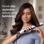 Philips Saç Düzleştirici, Bukle Özellikli, Argan Yağlı Plaka, ThermoShield, İyonik Bakım, Hızlı Isınma, Geniş Sıcaklık Ayarı, Isıya Dayanıklı Kılıf Hediyeli, BHS520/00
