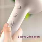 Philips Saç Kurutma Makinesi, ThermoShield Isı Koruma Teknolojisi, 2 Kat İyonik Bakım, 6 Kademeli Hız ve Sıcaklık Ayarı, Soğuk Hava Üfleme, 2100W Güçlü Performans, Parlak Saçlar, BHD500/00
