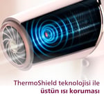 Philips Saç Kurutma Makinesi, ThermoShield Isı Koruma Teknolojisi, 2 Kat İyonik Bakım, 6 Kademeli Hız ve Sıcaklık Ayarı, Soğuk Hava Üfleme, 2100W Güçlü Performans, Parlak Saçlar, BHD500/00
