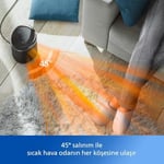Philips Serisi 3000 2000W Enerji Tasarruflu Bağlantılı Isıtıcı, EcoAI ile%50'ye Kadar Enerji Tasarrufu, Sessiz, 5 Güvenlik Fonksiyonu, 45°'lik Salınım, Koyu Gri (CX3120/01)