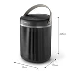 Philips Serisi 3000 2000W Enerji Tasarruflu Bağlantılı Isıtıcı, EcoAI ile%50'ye Kadar Enerji Tasarrufu, Sessiz, 5 Güvenlik Fonksiyonu, 45°'lik Salınım, Koyu Gri (CX3120/01)