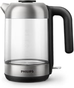 Philips Serisi 5000 Cam Su Isıtıcısı - 1,7L, Hızlı Kaynatma, Paslanmaz Çelik Eleman, Kireç Filtresi, 360° Kablosuz Taban, Çıkarılabilir Kapak, Mavi Işık Göstergesi (HD9339/80)