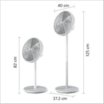 PHILIPS SilentWings teknolojisi ile güçlü ve süper sessiz ayaklı vantilatör. 19 dB. 2'si 1 arada masa ve ayaklı vantilatör. Eğim ve salınım ayarlanabilir. 12 saatlik zamanlayıcı. Beyaz. (CX2550/00)