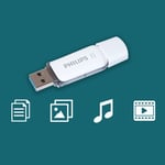 Philips - Snow Edition - 32 GB USB 3.0 - gölge gri - Seçenekler: 16 GB, 32 GB