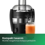 Philips Viva Collection Meyve Sıkacağı - Kompakt Tasarım, QuickClean Teknolojisi, Bardağa Doğrudan Servis, 500W Motor, 1.5L Kapasite, Damlatmaz, Kolay Temizlenir (HR1832/00)