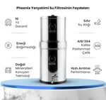 PHOENIX GRAVITY 12 Litre Yer Çekimli Su Arıtma Cihazı |NSF Sertifikalı |Mineralleri Arıtmaz |Servis İstemez |Elektrik ve Tesisat Gerektirmez | Temiz ve Sağlıklı İç - Seçenekler: 6 Litre, 8 L, 12 Litre