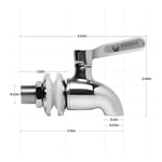 PHOENIX GRAVITY AISI 304 Paslanmaz Çelik Su Filtresi Musluğu, Berkey, Doulton, Purewell ve Diğer Yerçekimiyle Çalışan Su Filtreleme Sistemleri ve İçecek Dağıtıcıları için Uyumlu Yedek Musluk