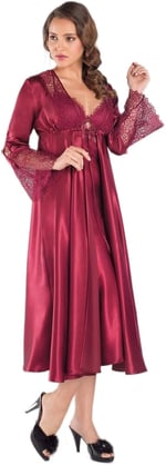 Pierre Cardin Kadın Bordo Altılı Saten Çeyiz Seti 6620