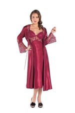 Pierre Cardin Kadın Bordo Altılı Saten Çeyiz Seti 6620