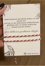 Pigna Aksesuar Marteniçka Dilek Şans Kırmızı Ip Bileklik Ikili Kırmızı Tek Ebat