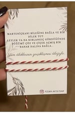 Pigna Aksesuar Marteniçka Dilek Şans Kırmızı Ip Bileklik Ikili Kırmızı Tek Ebat