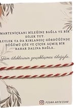 Pigna Aksesuar Marteniçka Dilek Şans Kırmızı Ip Bileklik Ikili Kırmızı Tek Ebat