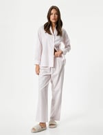 Pijama Altı Düz Paça Beli Lastikli