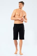 Pijama Pazarı 2172 Erkek Modal Bermuda Tek Alt - Siyah SİYAH S