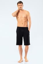 Pijama Pazarı 2172 Erkek Modal Bermuda Tek Alt - Siyah SİYAH S