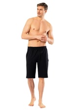 Pijama Pazarı 2172 Erkek Modal Bermuda Tek Alt - Siyah SİYAH S