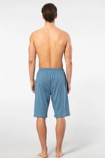 Pijama Pazarı 2172 Erkek Modal Tek Bermuda Pijama Altı-İndigo İNDİGO L