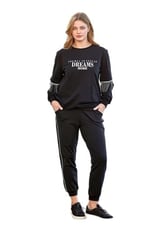 Pijama Pazarı 24837 Kadın Eşofman Takım-siyah SİYAH 42