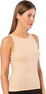 Pijama Pazarı 3403 Kadın Halter Yaka Fitilli Atlet T-shirt TEN M