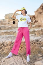 Pijama Pazarı Monamise 23087 Kadın Kısa Kollu Eşofman Takımı-pembe PEMBE S