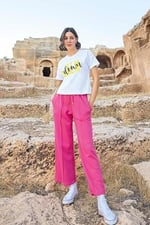 Pijama Pazarı Monamise 23087 Kadın Kısa Kollu Eşofman Takımı-pembe PEMBE S