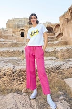 Pijama Pazarı Monamise 23087 Kadın Kısa Kollu Eşofman Takımı-pembe PEMBE S
