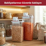 Pikas 2'li Büyük Boy Saklama Kabı – Ölçekli Kapak, Sızdırmaz Erzak Bakliyat ve Deterjan İçin Çok Amaçlı Set