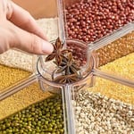 pikas Bakliyat Organizeri, Bakliyat Saklama Kabı, 6 Kg Kapasiteli Styles Gıda Ve Bakliyat Saklama Kabı 6 Gözlü (6KG)