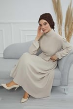 Pileli Tasarım Şifon Hazır Türban,HT-107,HT-107