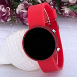PİNKOLİ Metalik Kırmızı Dijital Led Silikon Bileklik Kız Çocuk Yetişkin Saat ST-303611