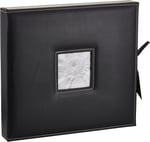 Pioneer 33 x 36,8 cm Dikişli Suni Deri D-Ring Albüm Kutusu, Lacivert