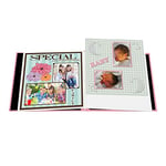Pioneer Photo Albums Kolaj Çerçevesi Kabartmalı inç Bebek inç Dikişli Suni Deri Kılıf Bellek Defteri, Bebek Pembesi,