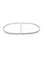 Pirinç Malzeme16 mm Taşlı Choker Kolye,Kadın Kolye,Taşlı Kolye