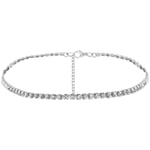 Pirinç Malzeme16 mm Taşlı Choker Kolye,Kadın Kolye,Taşlı Kolye