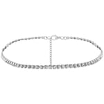 Pirinç Malzeme16 mm Taşlı Choker Kolye,Kadın Kolye,Taşlı Kolye