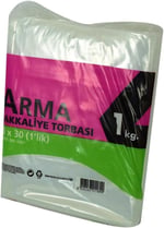 Plastik Şeffaf Bakkaliye Poşeti 20 X 30cm (1 Kiloluk) 1kg