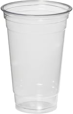 Plastik Şeffaf Bardak Kapaklı Milkshake Bardağı Kahve Bardağı Soğuk Içecek Bardağı 400-450ml 50 Adet