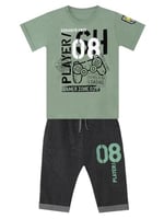 Player 8 Erkek Çocuk T-shirt Kapri Şort Takım