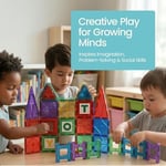 Playmags 150 Parça Manyetik Blok Set | 3D Magnet Yapı Taşları | Çocuklar için STEM Eğitici Oyuncak | Araba Dahil Yaratıcı ve Montessori Uyumlu Yapı Seti