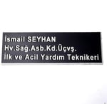 Pleksi Yaka İsimliği - Mıknatıslı - Sağlık Personeli İsimliği