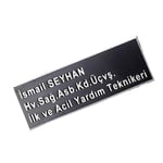 Pleksi Yaka İsimliği - Mıknatıslı - Sağlık Personeli İsimliği
