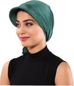 Plise Şapka Hazır Türban Tesettür Havuz Bonesi