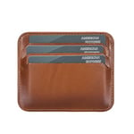 PLM Bouletta Pedro Slim Unisex Deri Kartlık RST2EF Taba
