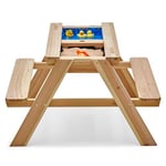 Plum Play Surfside Junior 3'ü 1 arada piknik masası, şemsiyeli ve çıkarılabilir tepsili, deniz mavisi